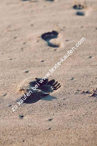Fußabdruck im Sand