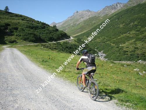Rennradfahrer auf einsamer Landstraße