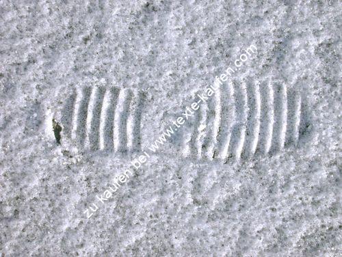 Stiefelabdruck im Schnee