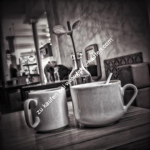 Geruhsamer Kaffeegenuss SW Aufnahme