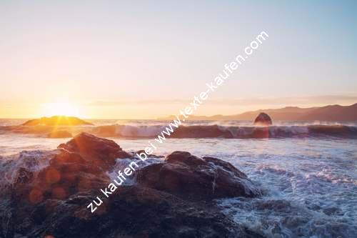 Stimmung beim Sonnenuntergang am Meer