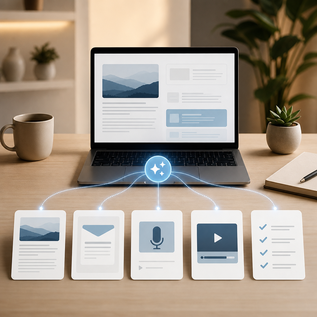Content Recycling mit KI: Einen Inhalt mehrfach verwerten